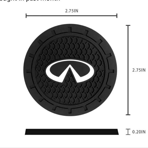 Silicone car cup inserts with infiniti logo - Picture 2 of 5